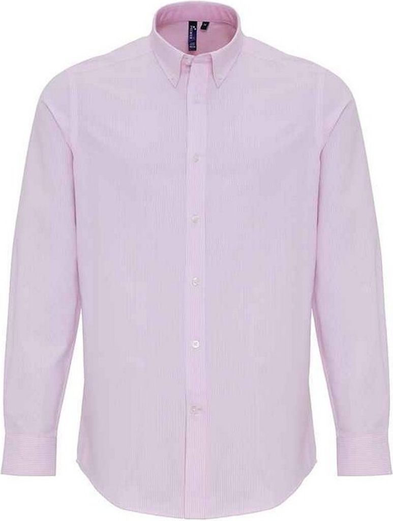 Premier - Hemd für Herren Langärmlig PC6050 (S) (Weiß/Pink)