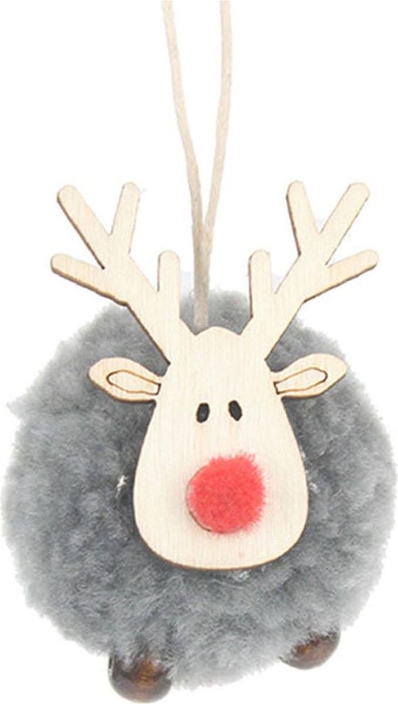 Plüschige Weihnachtsbaumglocken, flauschiger Weihnachtsbaumanhänger mit Glöckchen für Weihnachts- und Winterpartydekoration