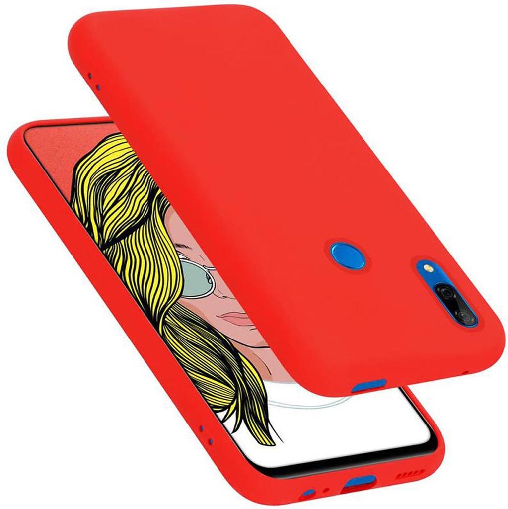 Cadorabo Schutzhülle für Huawei P SMART Z / Y9 PRIME 2019 / Enjoy 10 PLUS Hülle in Rot Handyhülle Case Cover TPU Etui