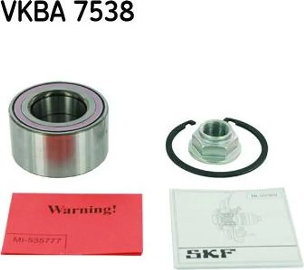 Kit de roulement de roue SKF VKBA 7538 avec moyeu et accessoires de pose