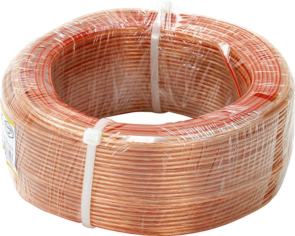 Lautsprecherkabel CCA 50 Meter klar 2 x 0,75 mm²