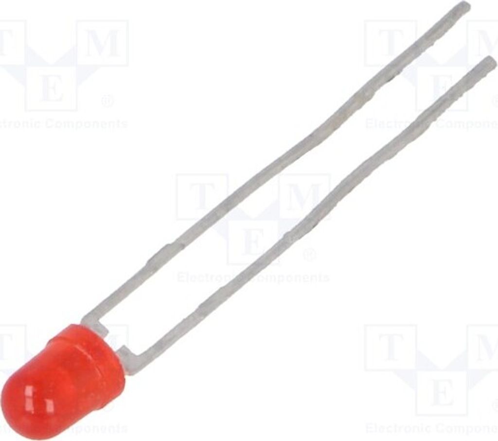 2x LED 30° TLHR4400-AS12Z LED Dioden THT 3mm 1,6÷13mcd rot 3mm