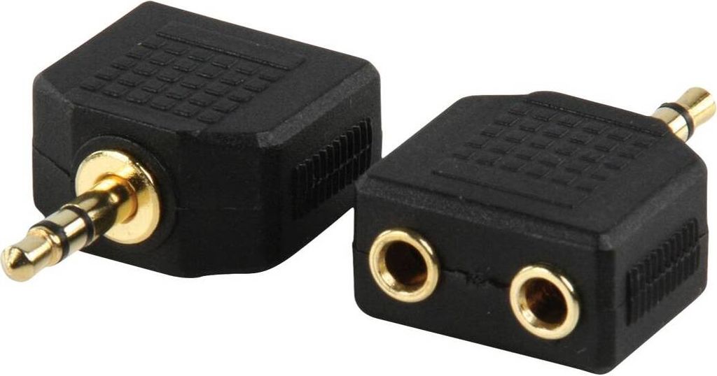 Valueline Stereo-Audio-Adapter 3.5 mm male - 2x 3.5 mm female Schwarz NE279550