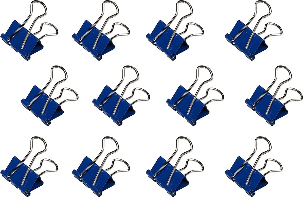 Pince double clip mauly® métal bleu 19 mm pour archivage de bureau