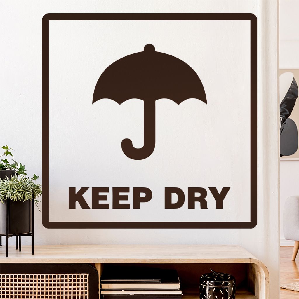 Keep Dry - trocken lagern Wandtattoo Wandaufkleber Wall Sticker - Dekoration, Küche, Wohnzimmer, Schlafzimmer, Badezimmer