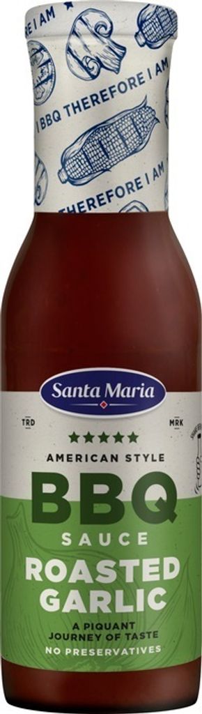 Santa Maria American Style BBQ Sauce Roasted Garlic 355g