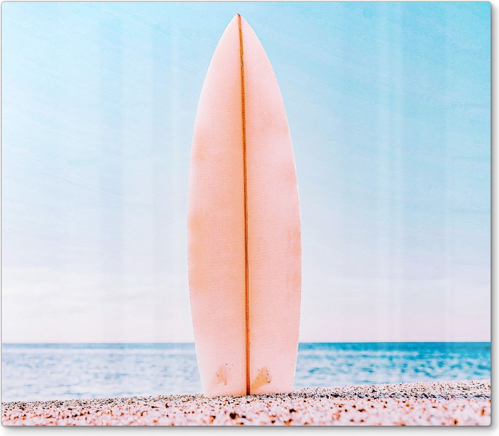 DEQORI Herdabdeckplatte Glas 1-tlg 'Surfsehnsucht' Abdeckplatte Küche Glaskeramikkochfeld Herd