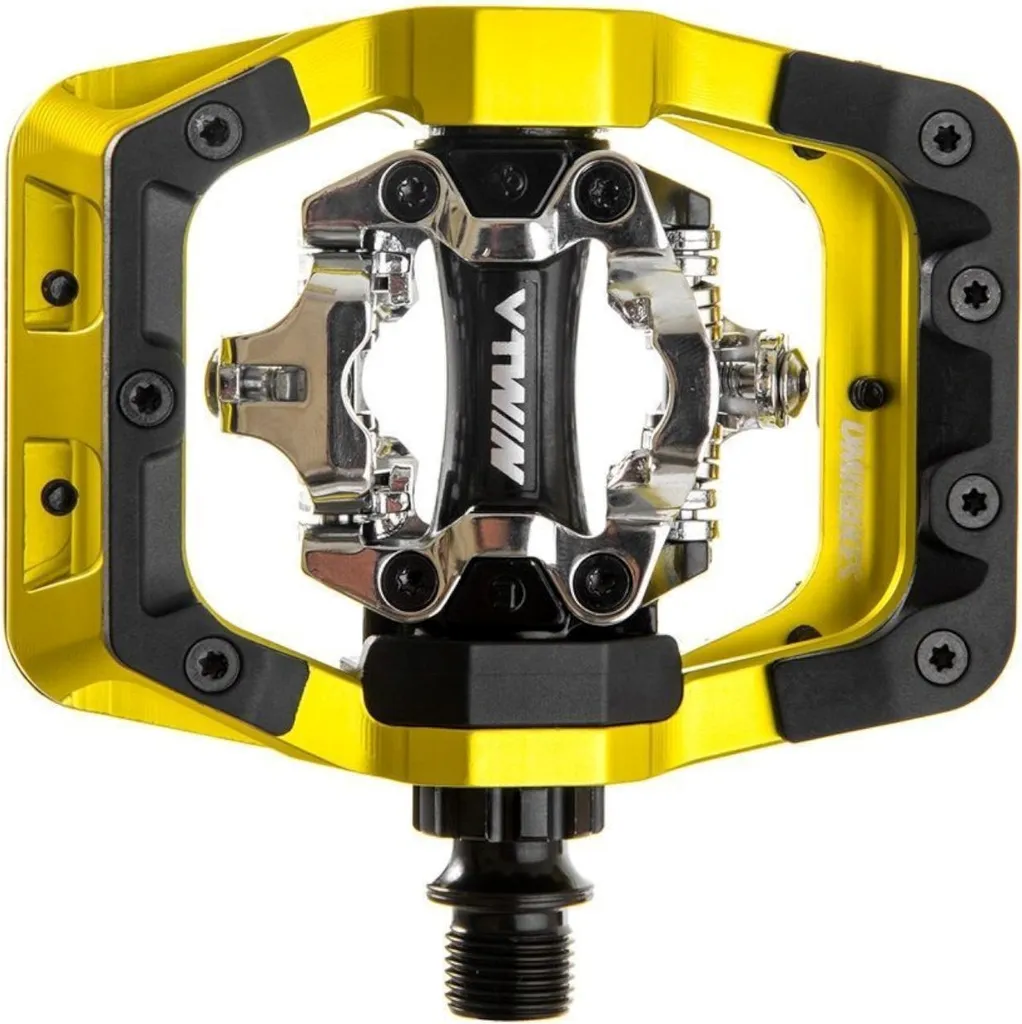 Pédale à clic DMR V-Twin couleur Citron Vert pour VTT de descente