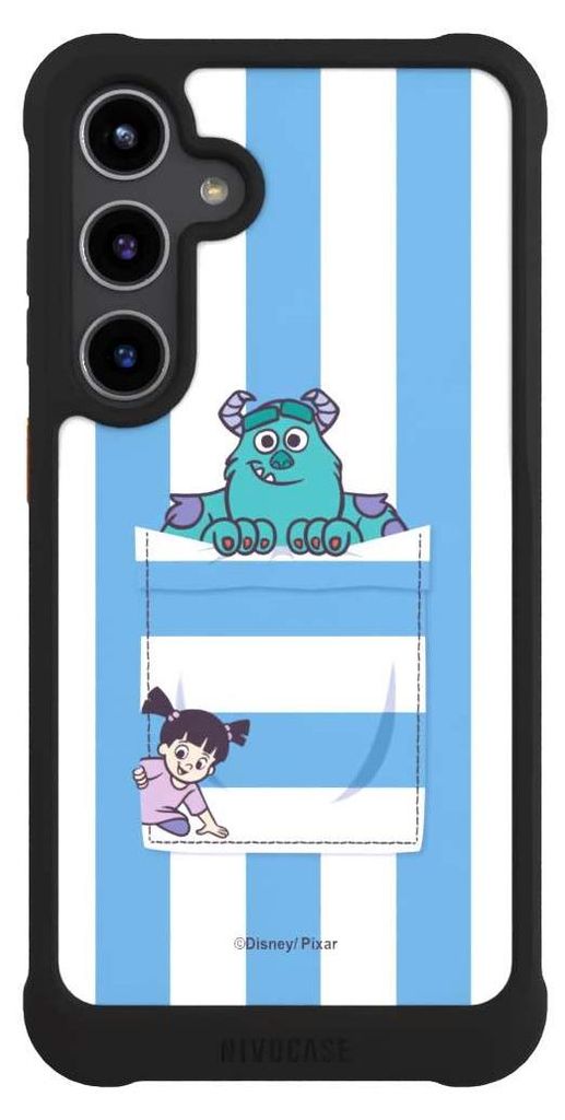 NIVOCASE Hülle für Samsung Galaxy S24+ Stoßfeste Handyhülle NIVOmax Case Schwarz Disney Pixar Fanartikel Die Monster AG