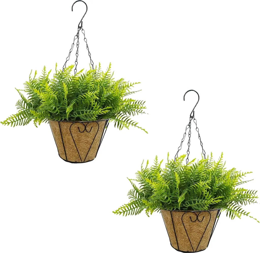 Fougère Artificielle Suspendue UV 60cm - Plante Tombante Réaliste