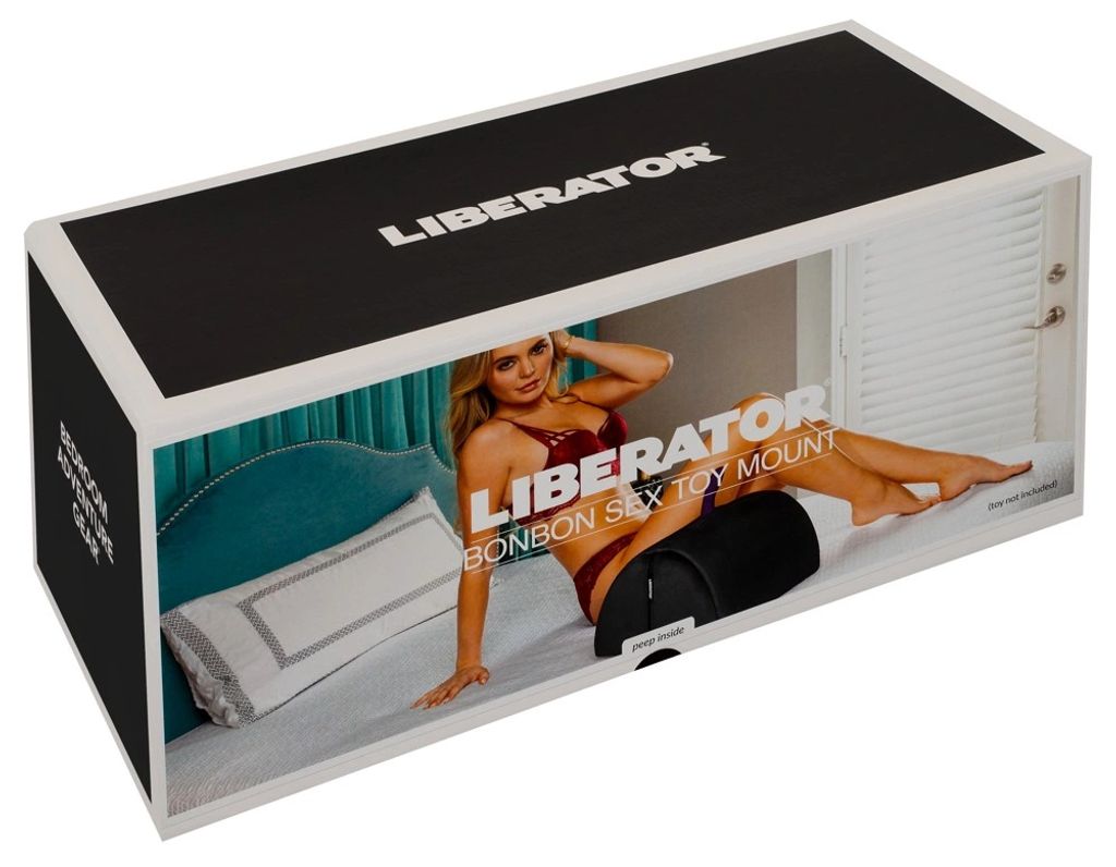 Liberator - Zwarte, halvemaanvormige kussen voor seks, met Productafbeelding 