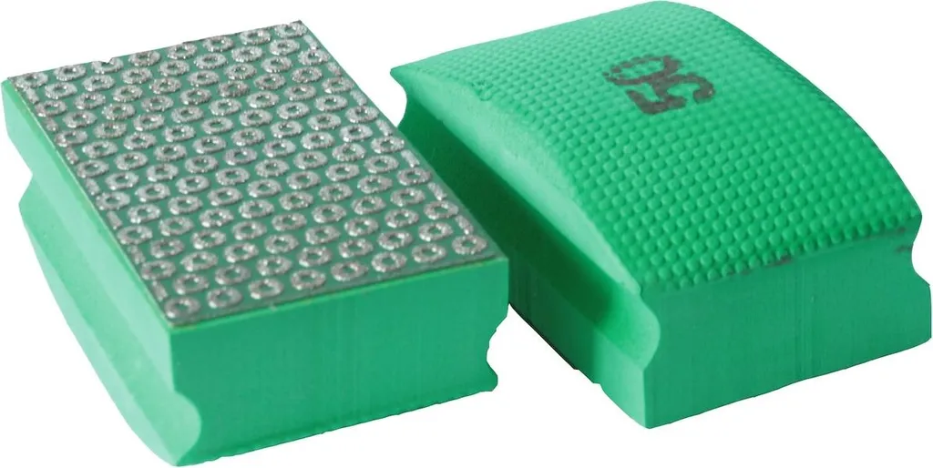 Tampon manuel Bakélite K50 M14 Ø100mm vert pour ponçage sans fatigue
