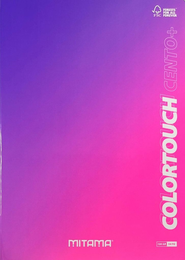 Notizbuch, hefte "Color Touch", A4+, liniert, 52+2 Blatt, rosa-violett, MITAMA 62172-90124