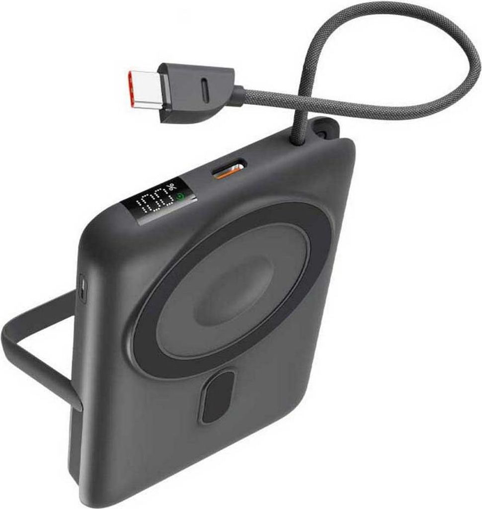 Ksix BPB10PD22INTSG, 10000 mAh, Lithium Polymer (LiPo), Kabelloses Aufladen, 22,5 W, Grau