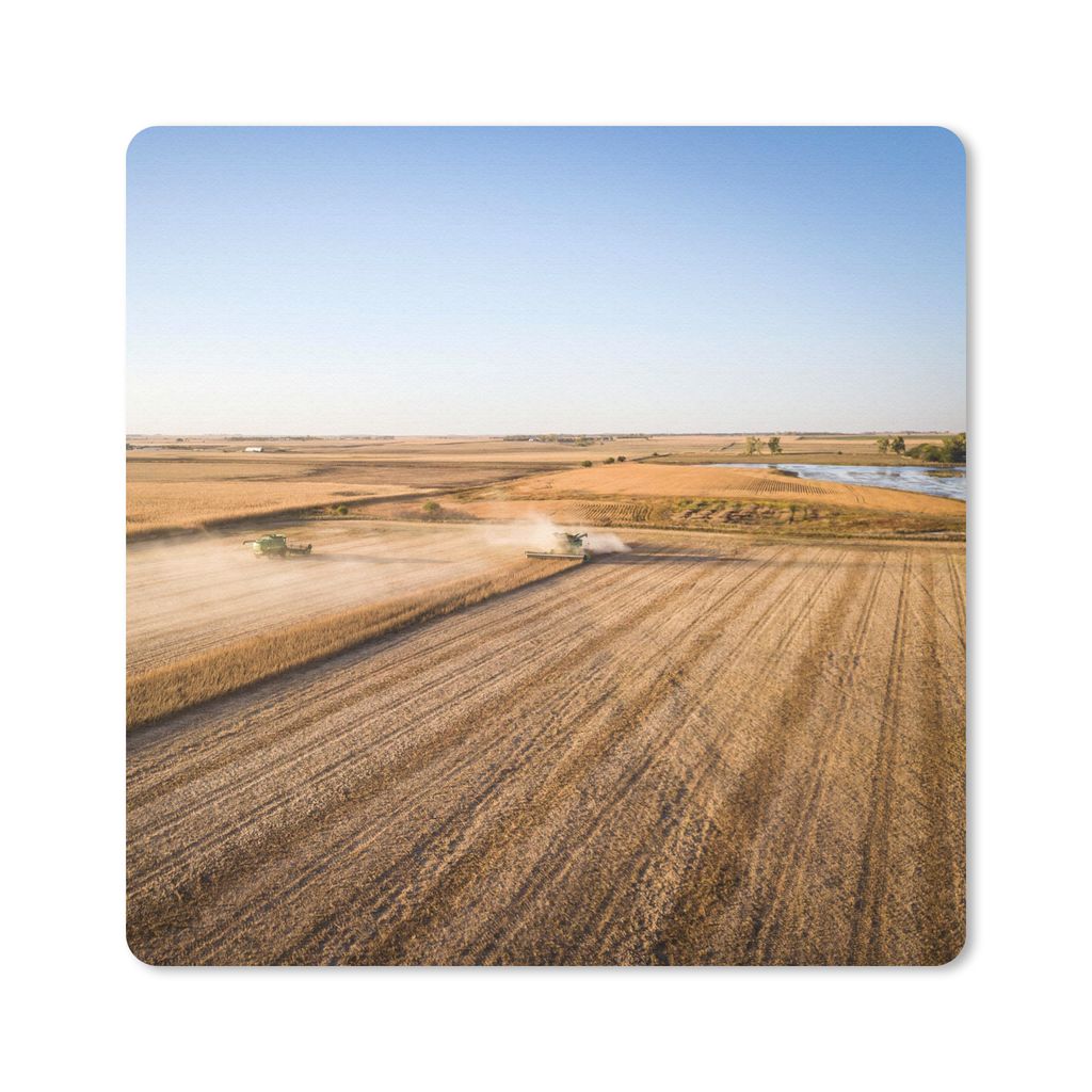 MuchoWow Mauspad Mousepad Feld - Bauernhof - Traktor - Landwirt - Landleben 30x30 cm - Mousepads - Maus Mat - Pad - Mausunterlage - Gaming