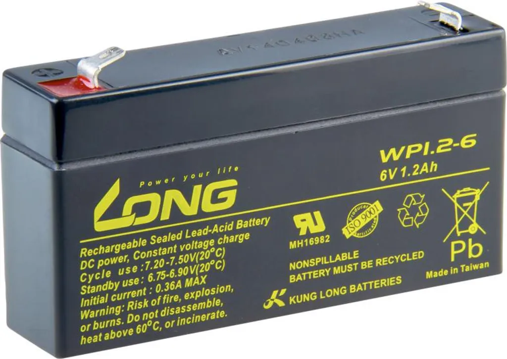 Miglior Prezzo Batteria LONG WP1.2-6 6V 1.2Ah F1 - Spedizione 24h