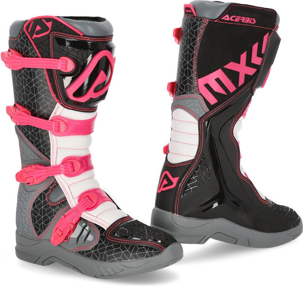 Acerbis X-Team Motocross Stiefel, schwarz/pink, 43