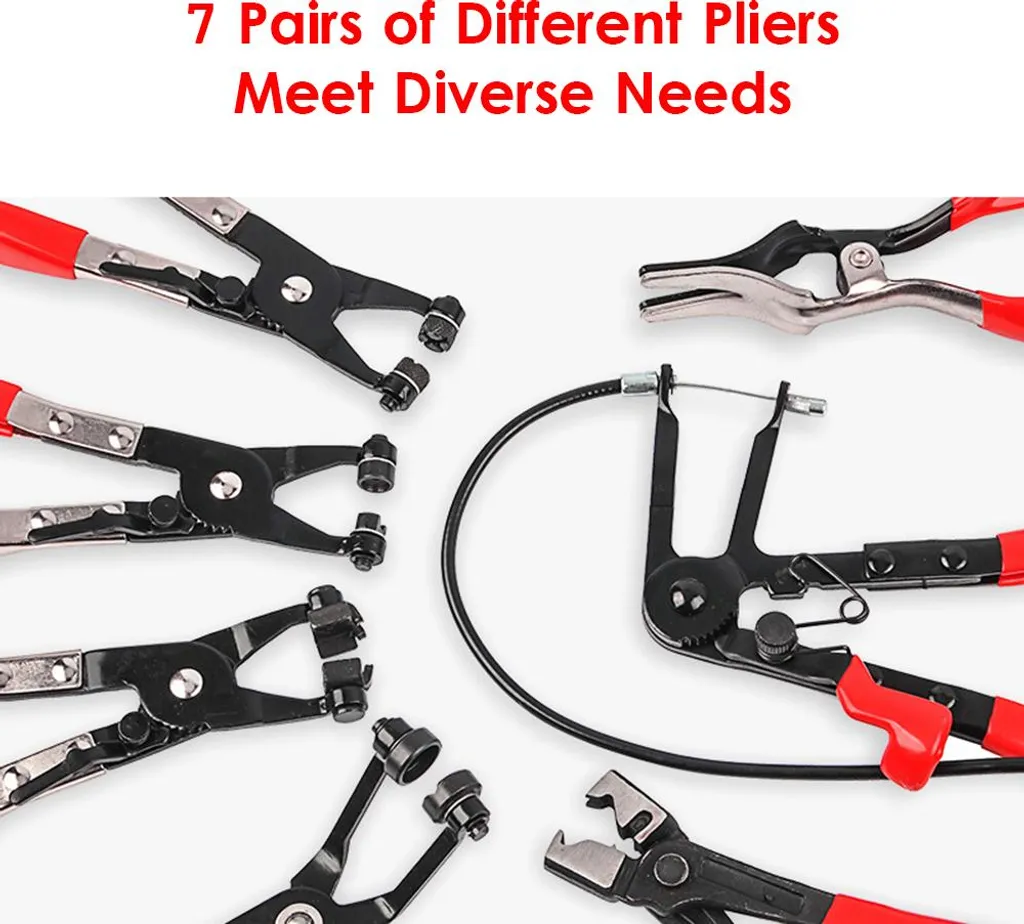 Jeu de 9 pinces flexibles pour colliers de serrage auto longue portée - 4