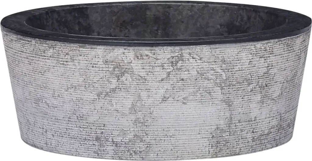 Lavabo noir Ø40 cm en marbre pour rénover votre salle de bain zen