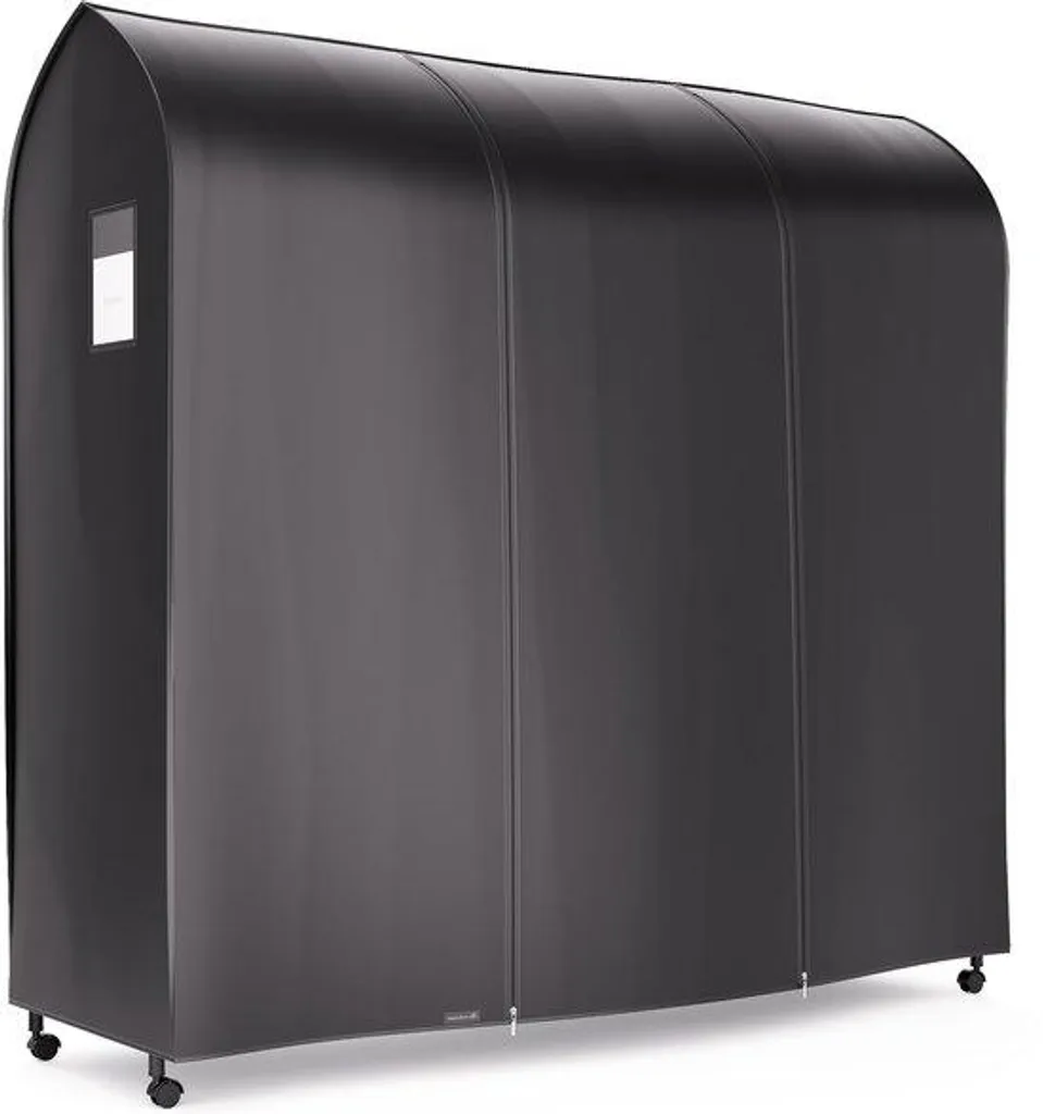 Housse de protection nylon noire 184x165x60 cm pour portant vêtement