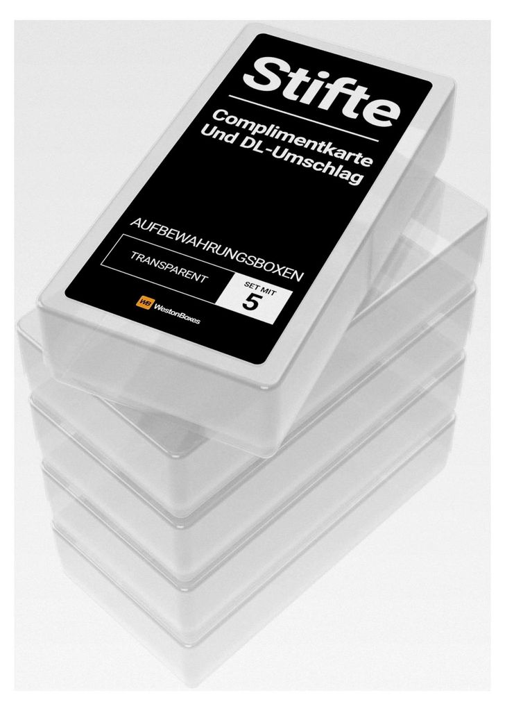 Aufbewahrungsboxen aus Kunststoff für Schrein, Stifte und Werkzeuge - Klar/Transparent mit Deckel