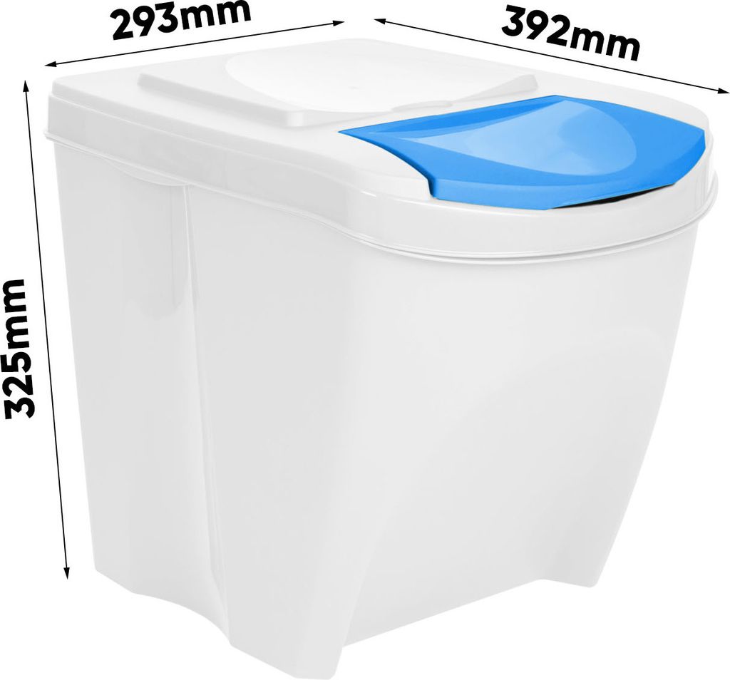 Prosperplast Recyclingbehälter 75l 3 Einheiten Weiß  Weiß Produktbild 11