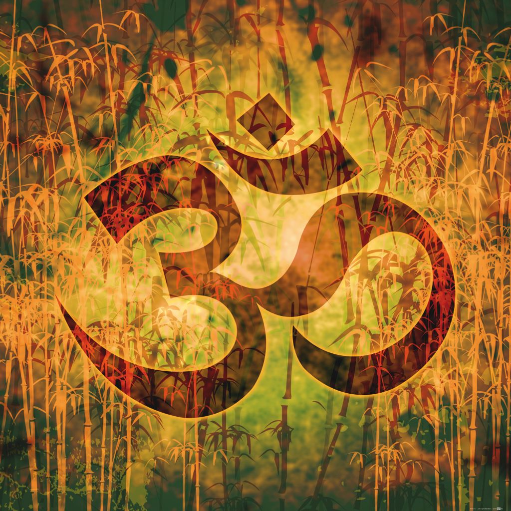 Spiritualität Kunstdruck Bild - OM, Schöpfung Und Göttliche Energie (70 x 70 cm)