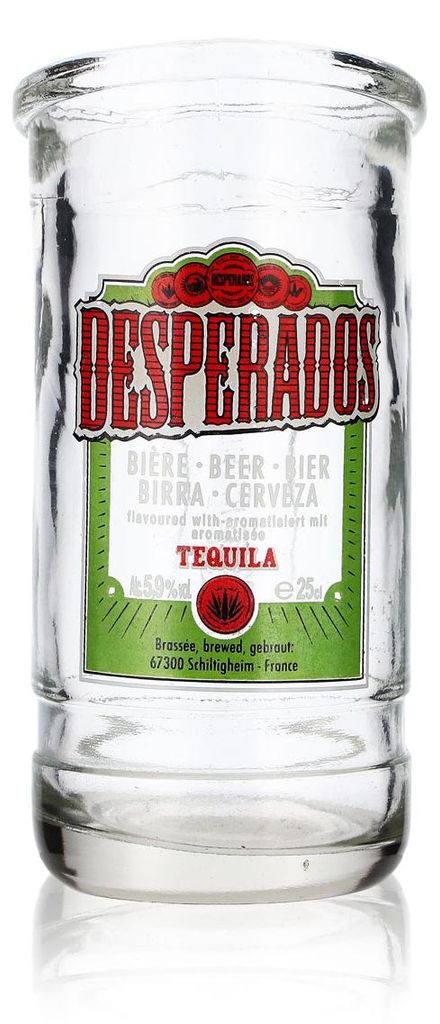 Desperados Bier Windlicht Teelicht aus Bierflasche geformt Relief