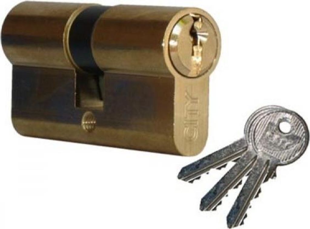 520930307 Doppelzylinder City varié - 30 x 30 - Messing poliert