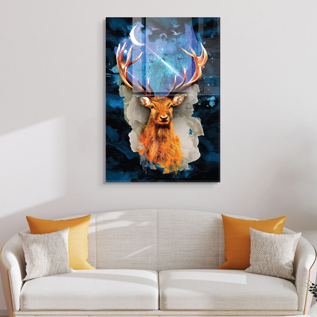 Wallity, UV-681 - 70 x 100, Dekorative Malerei aus gehärtetem Glas, Mehrfarbig, 100 % gehärtetes Glas, 70 x 100 cm