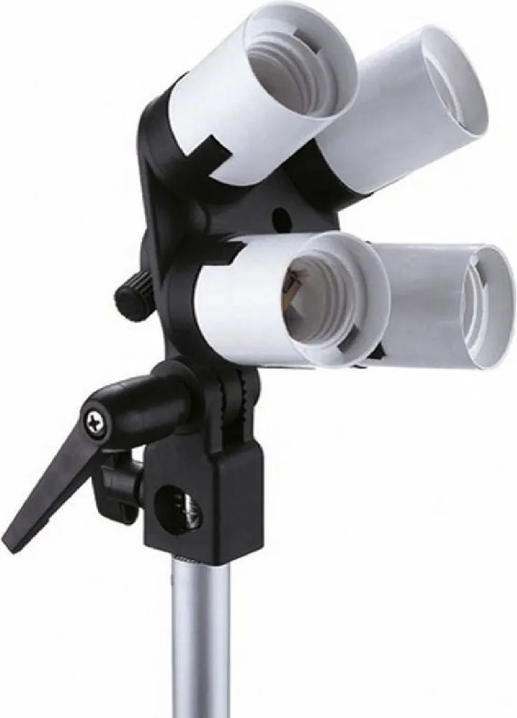 Portalampada Falcon Eyes LH-4E27LS 4 E27 con Staffa - Illuminazione Foto