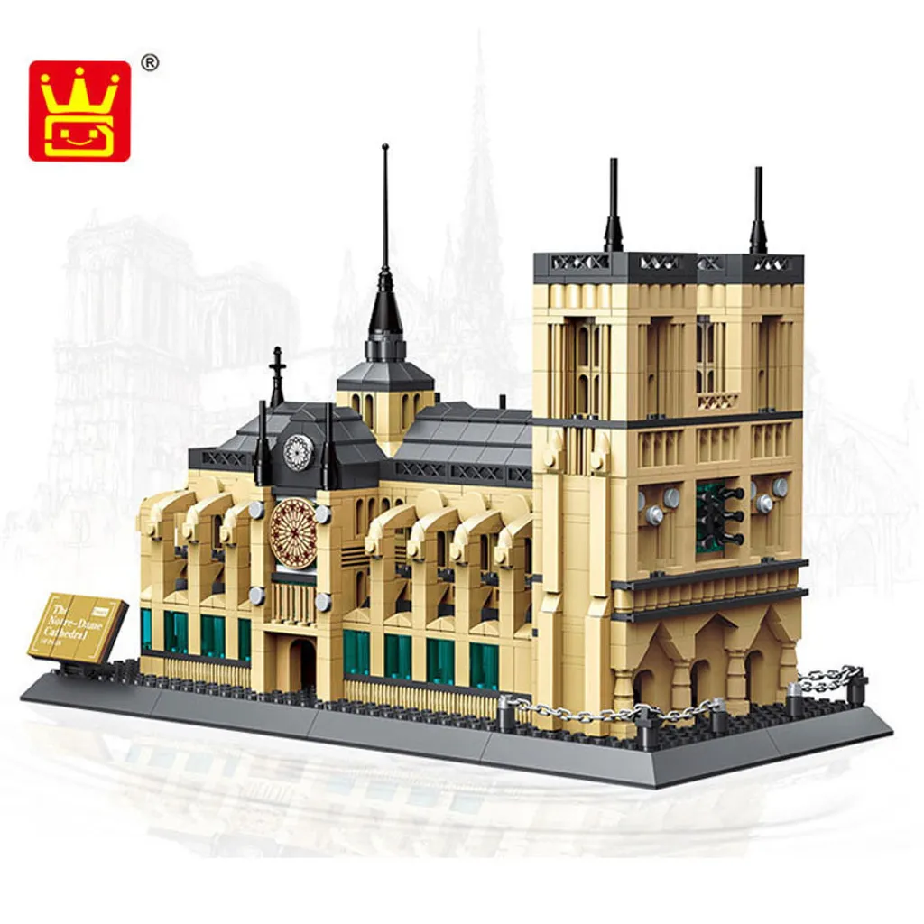 Maquette Architecture Notre Dame de Paris : 1380 Blocs Détails Réalistes