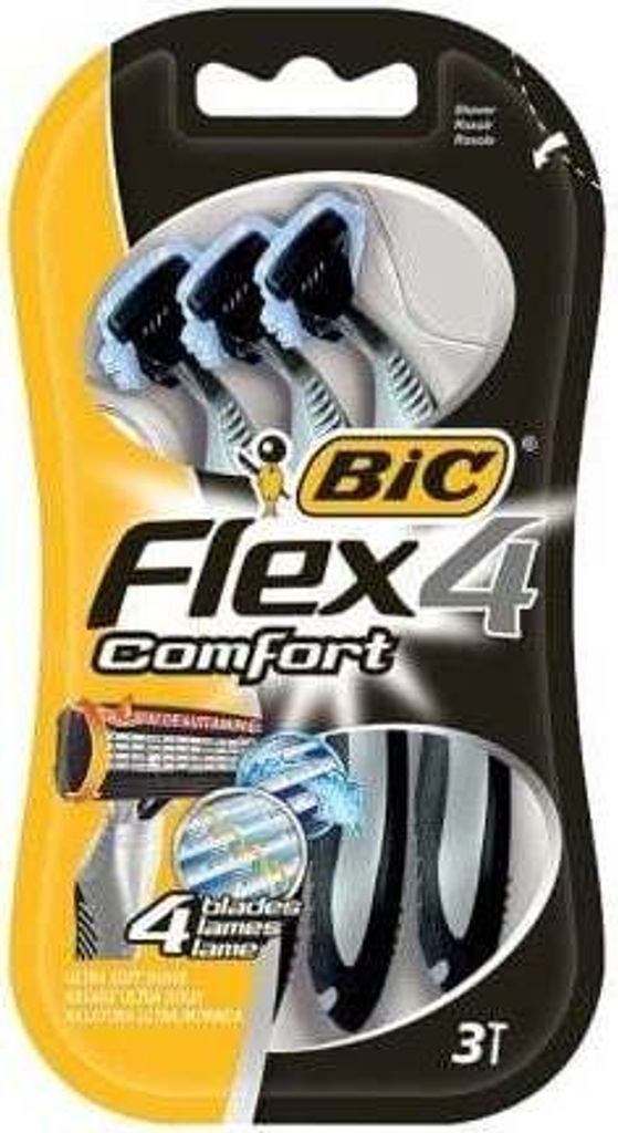 BIC Flex 4 Herrenrasierer, 4 Klingen, 3 Stck Produktbild 