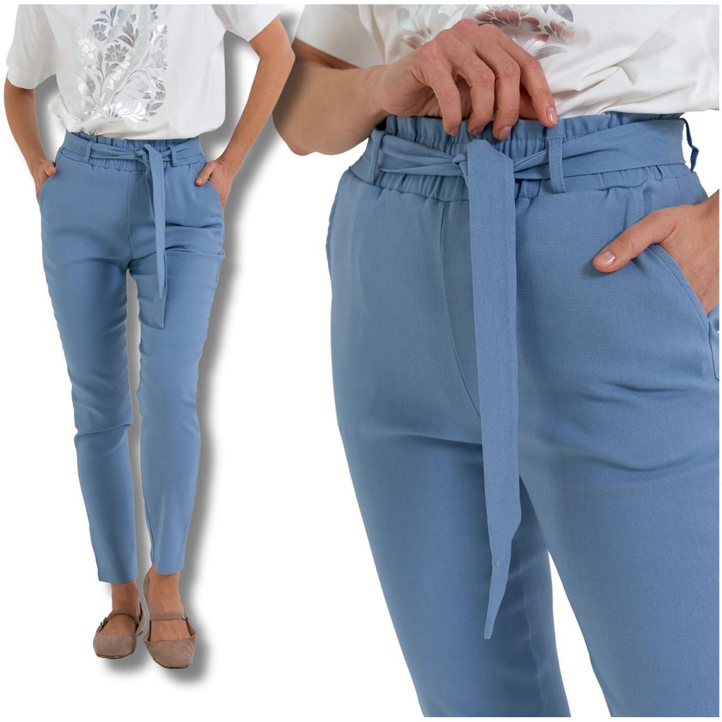 Moraj Damen Hose gerade mit Bindeband elastisch – Produktbild 