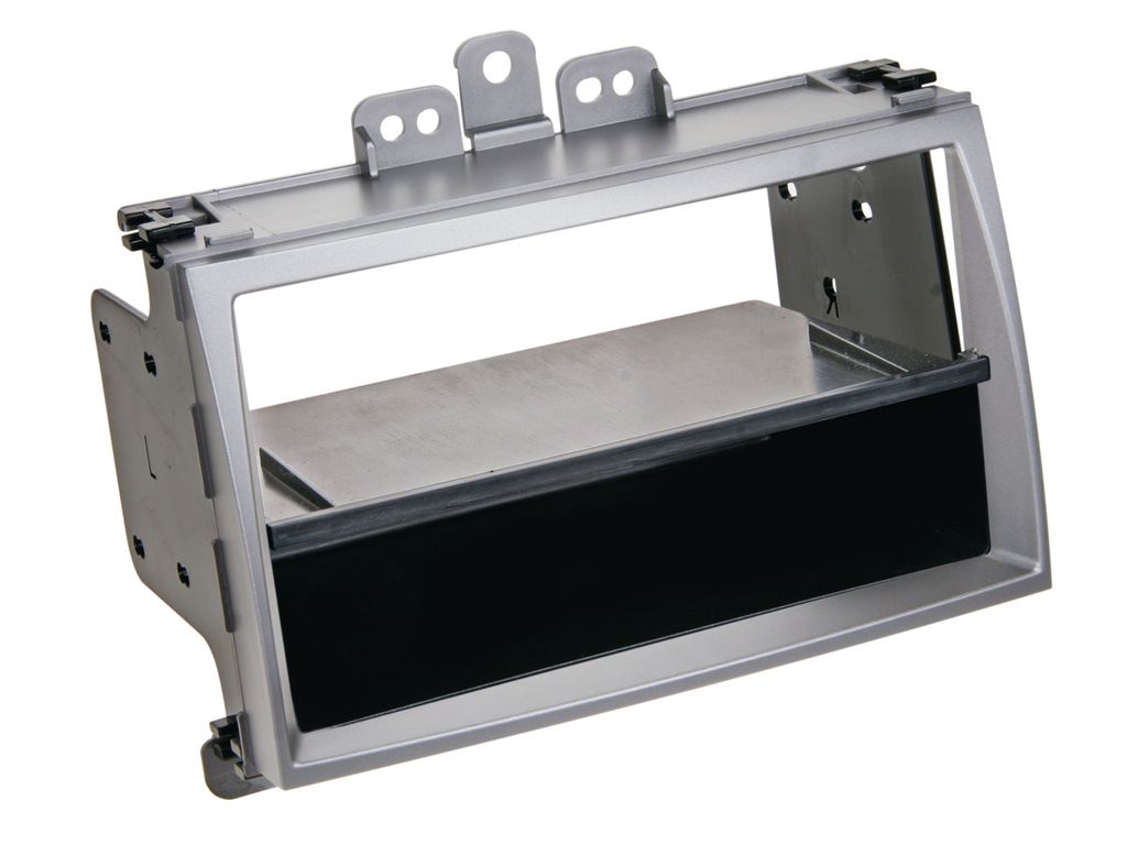 2-DIN Radioblende mit Ablagefach Hiundai i20 2009 > silber