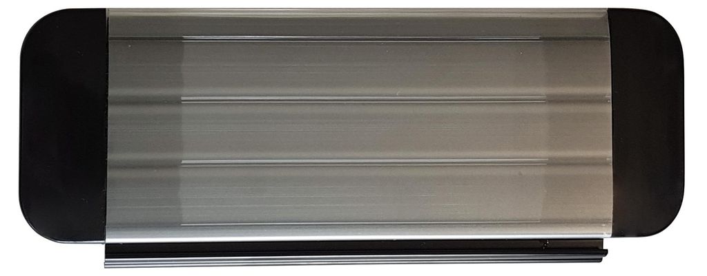 Poolabdeckung Rollladen TIXIT – Lamellenabdeckung aus PVC & Polycarbonat – 3,0 x 7,0 m · Silberschwarz · Polycarbonat L69
