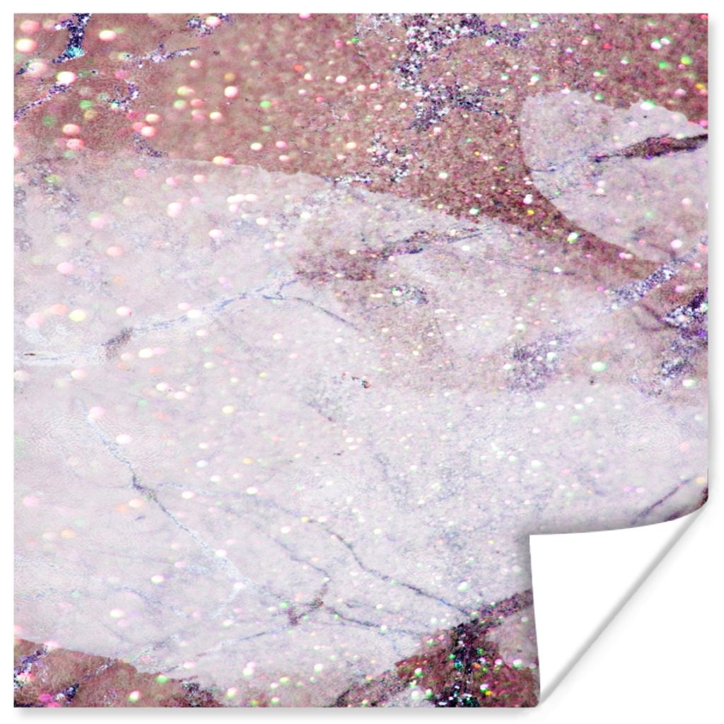 MuchoWow Poster Marmor - Rosa - Glitzer 30x30 cm - Wandposter - Printing