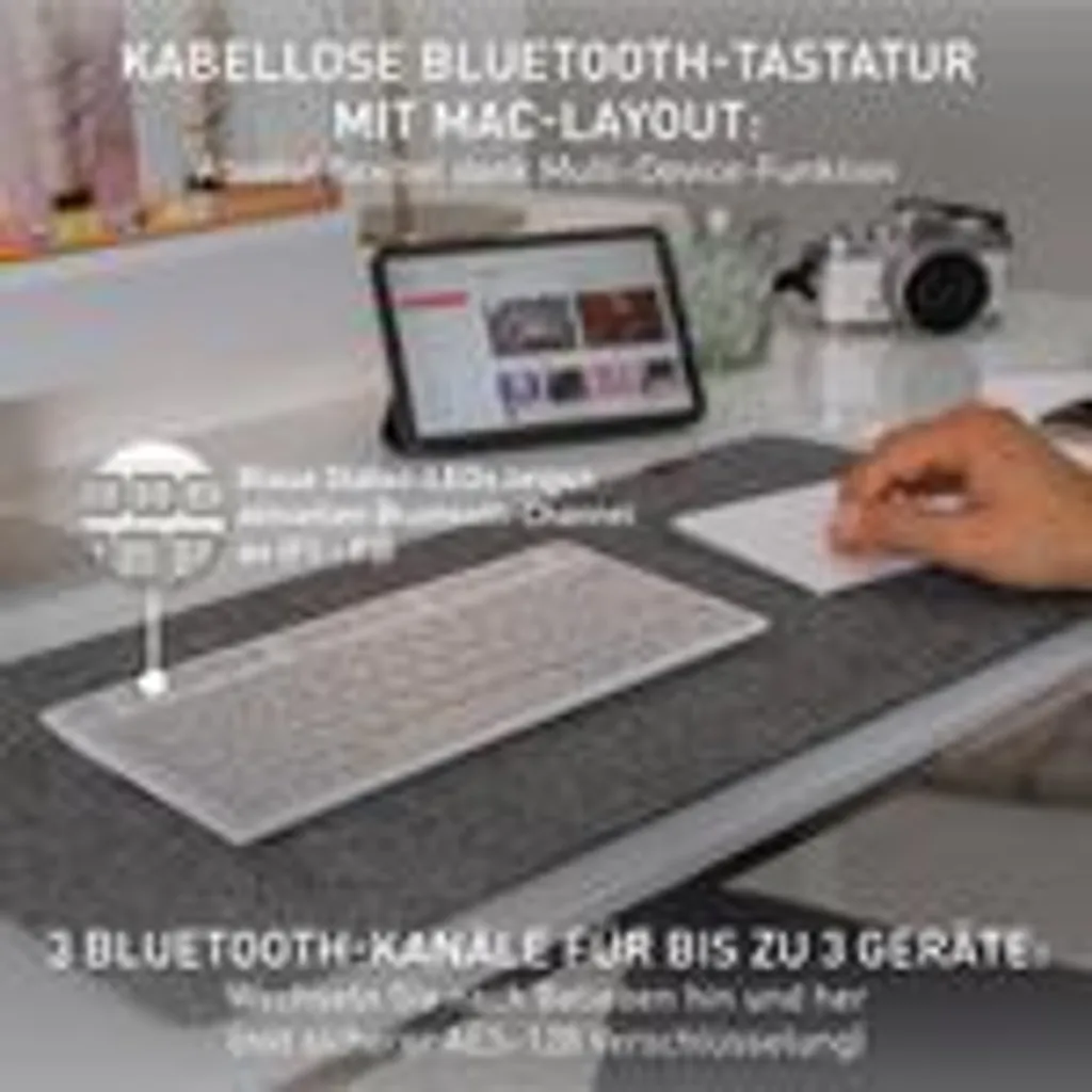 Clavier Bluetooth Compact pour Mac CHERRY KW 7100 MINI blanc QWERTZ - 13