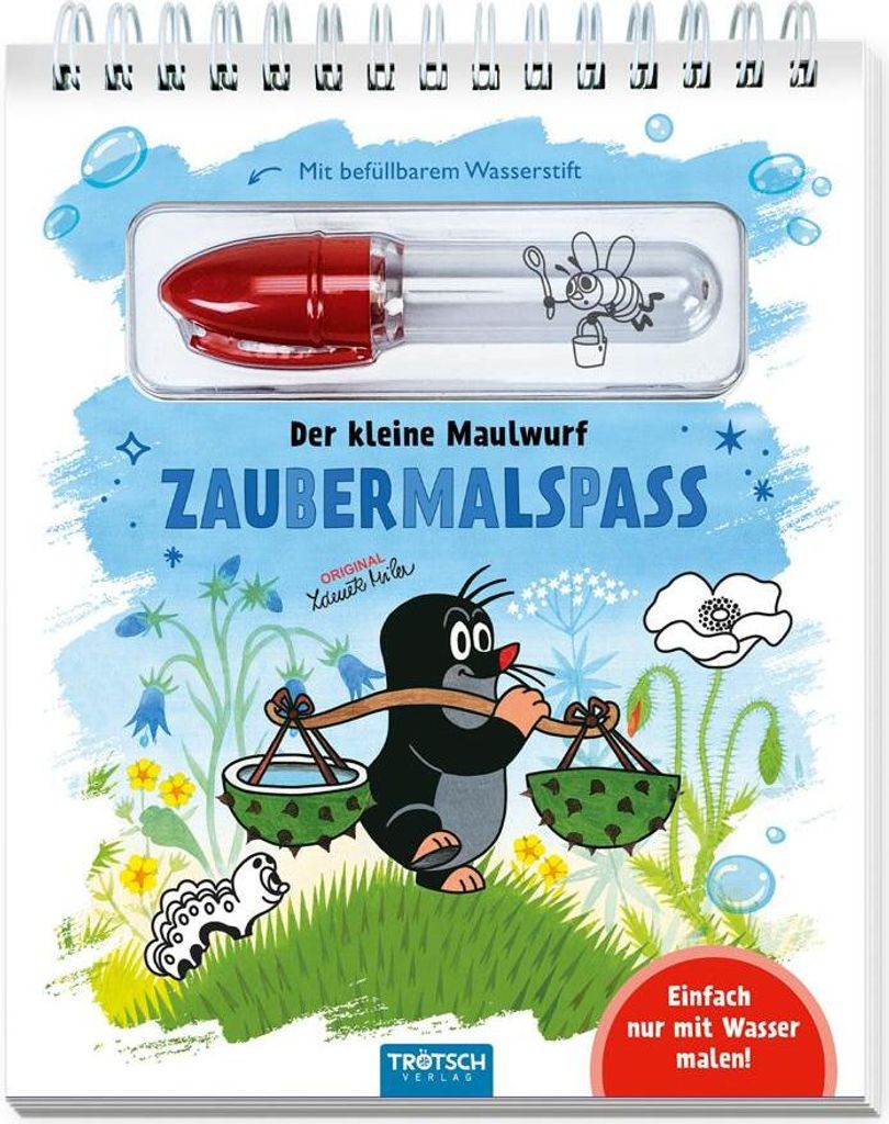 Trötsch Der kleine Maulwurf Zaubermalspaß mit Wasserstift Produktbild 