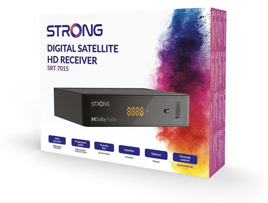 Strong SRT 7015, Satellit, HD, DVB-S, DVB-S2, 480i, 480p, Produktbild 