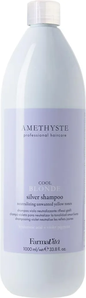 Garder un Blond Froid avec le Shampooing Améthyst Silver 1000ml Farmavita
