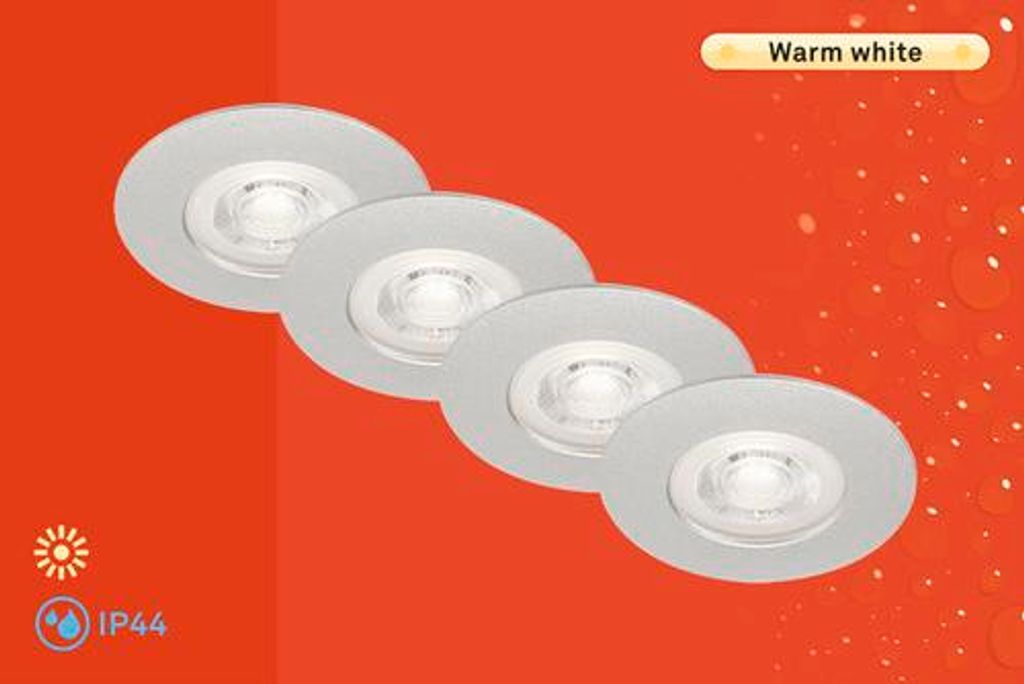 Lampy wpuszczane LED Lampy wpuszczane łazienkowe zestaw 4 Zdjęcie produktu 