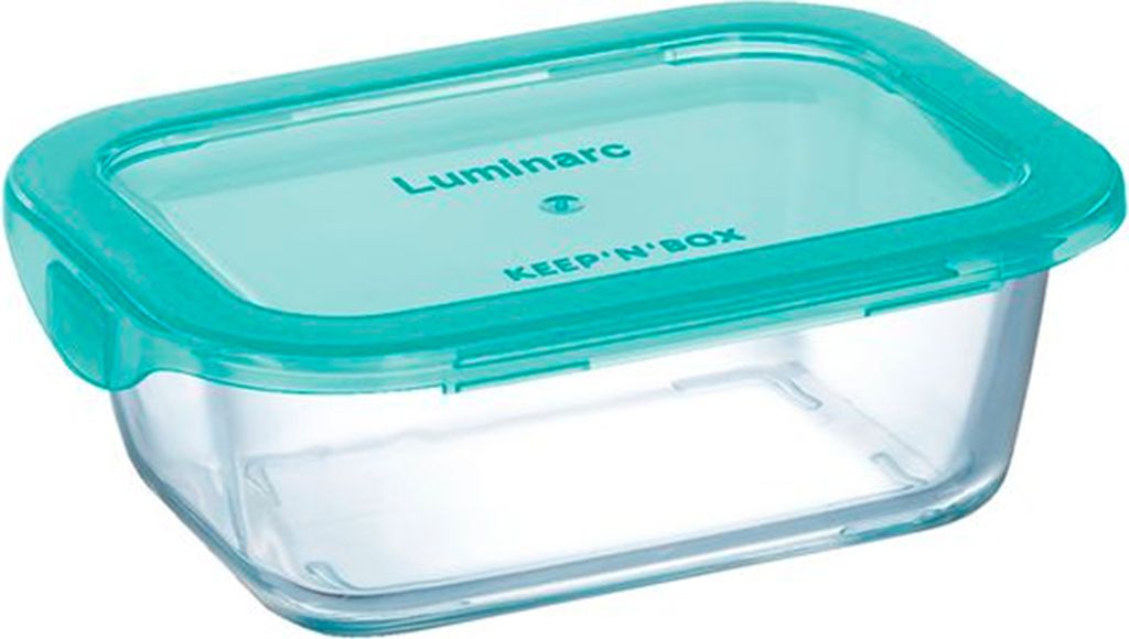 A clear, professional studio shot of a Luminarc Keep'n Box food storage container.