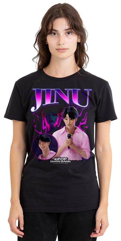 Kpop Demon Hunters Jinu Bootleg Damen T-Shirt, Schwarz, XXL Produktbild 