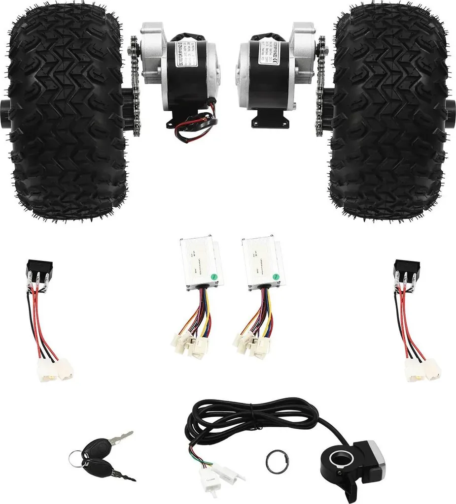 Kit conversion Air Wheel moteur 24V 250W avec roues 10 pouces Chocolate