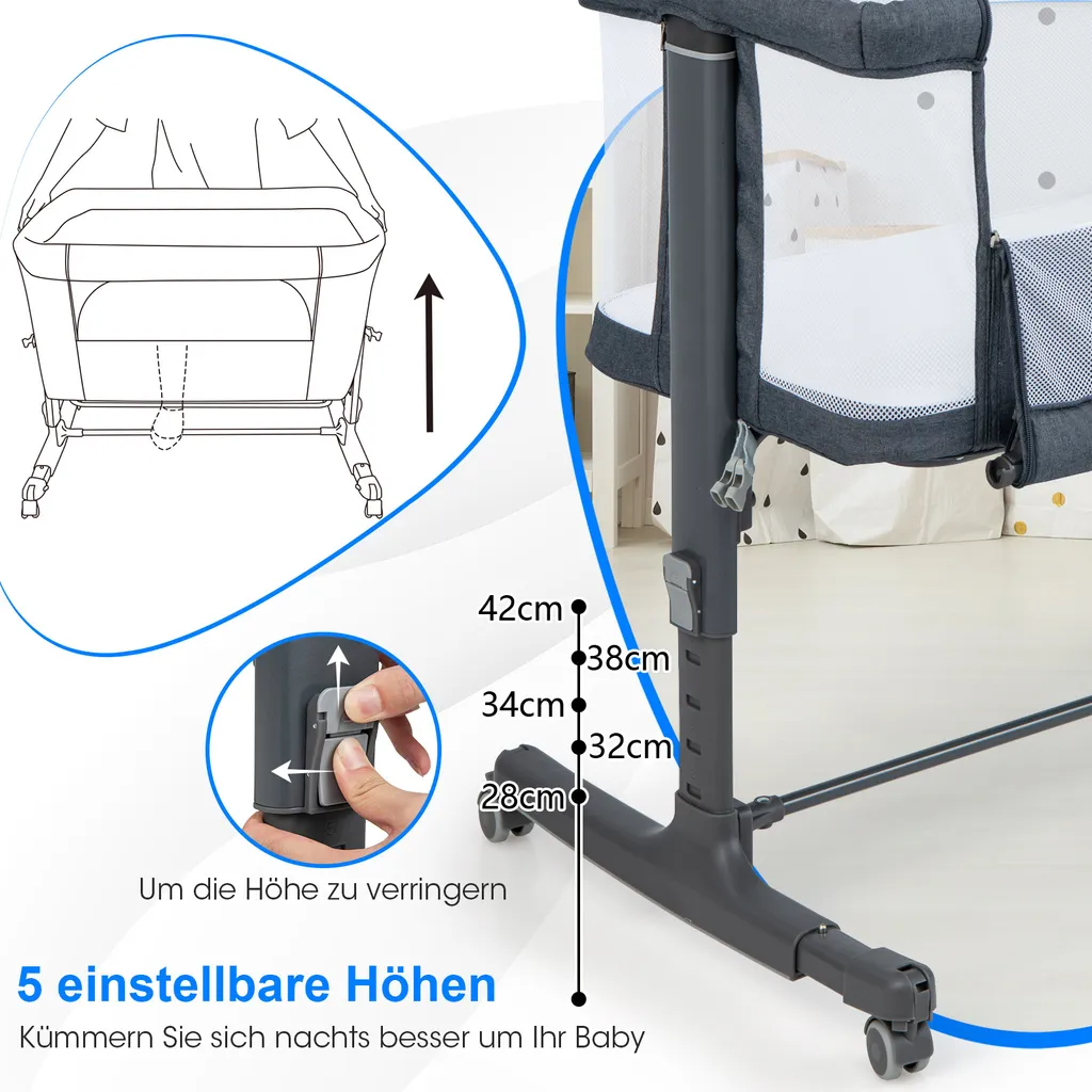 Lit d'Appoint Pliant Bébé Idéal pour Vacances et Siestes à la Maison - 7