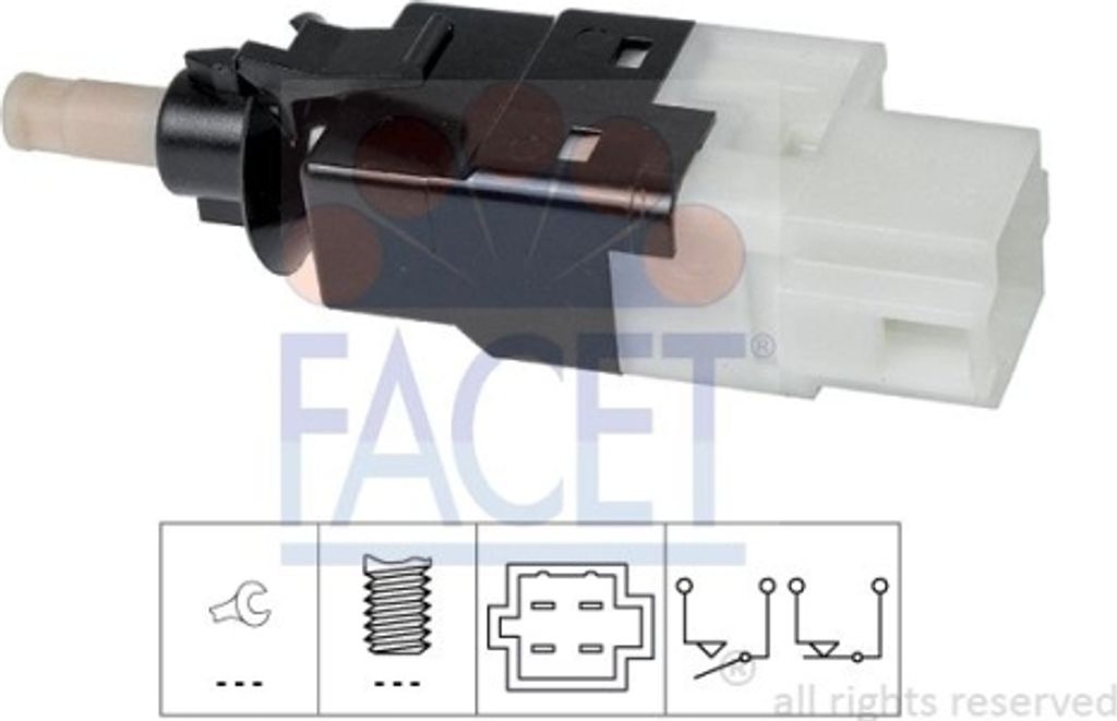 1 Bremslichtschalter FACET 7.1252 Italy - OE Equivalent für VW