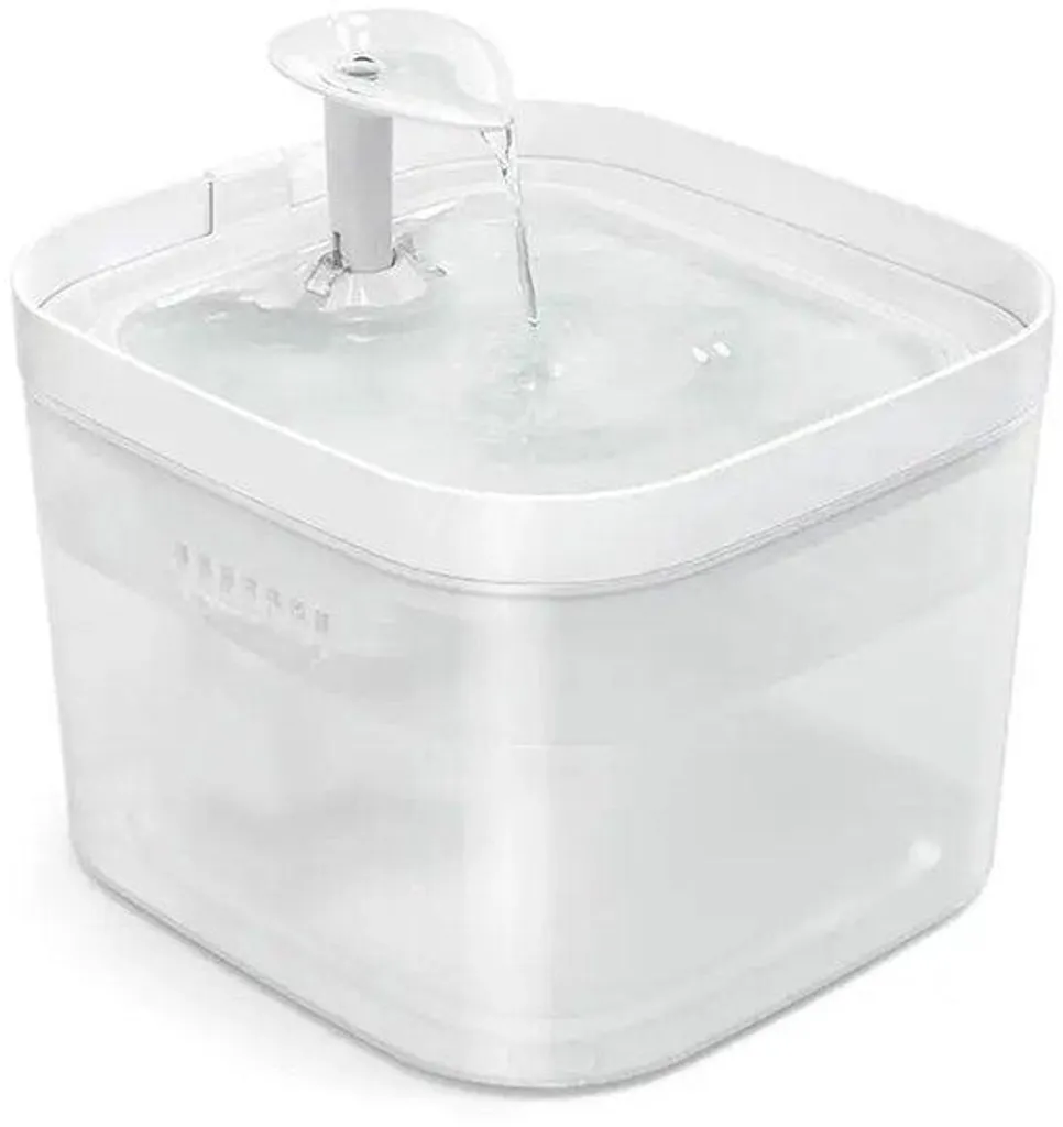 Fontaine à eau électrique blanche pour chat et chien avec filtre 2L