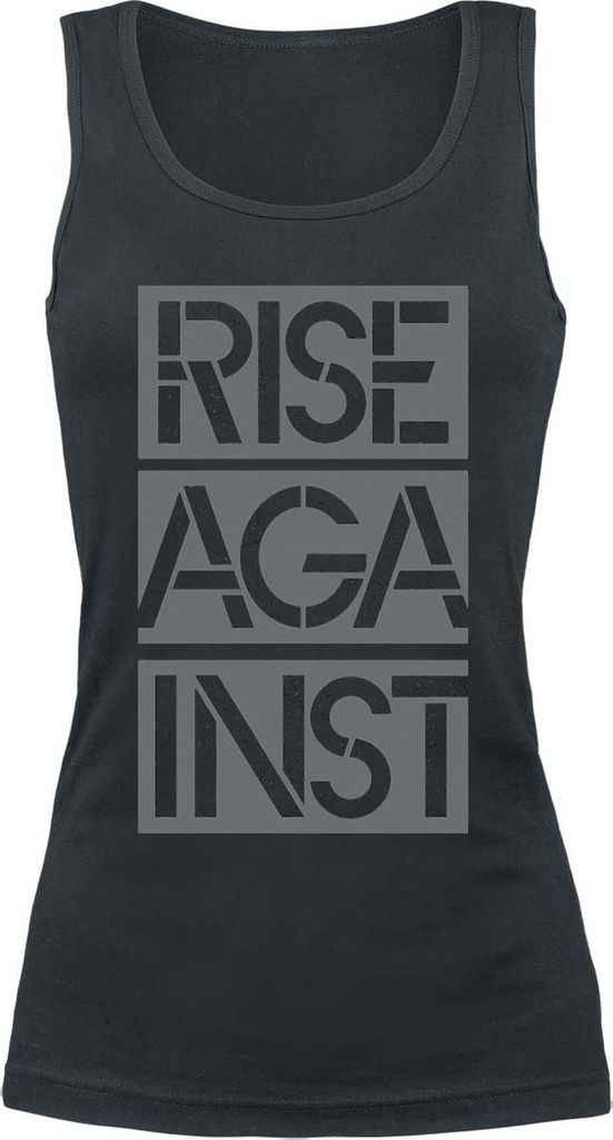 Rise Against Top Damen Stacked Ghost Notes Stencil schwarz L