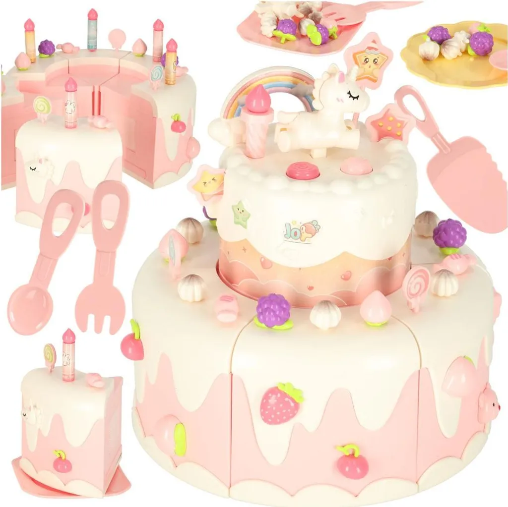 Set de service à gâteau 16 pièces pour anniversaire et goûter enfant